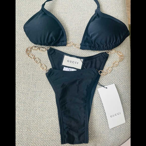 Gucci Other - Black Gold chain bikini